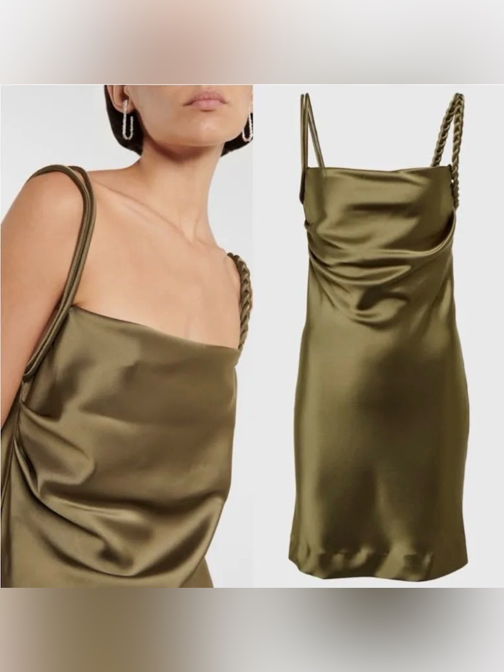 House of Harlow 1960 Khaki Green Mini Dress